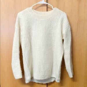 alpaca cream white sweater
